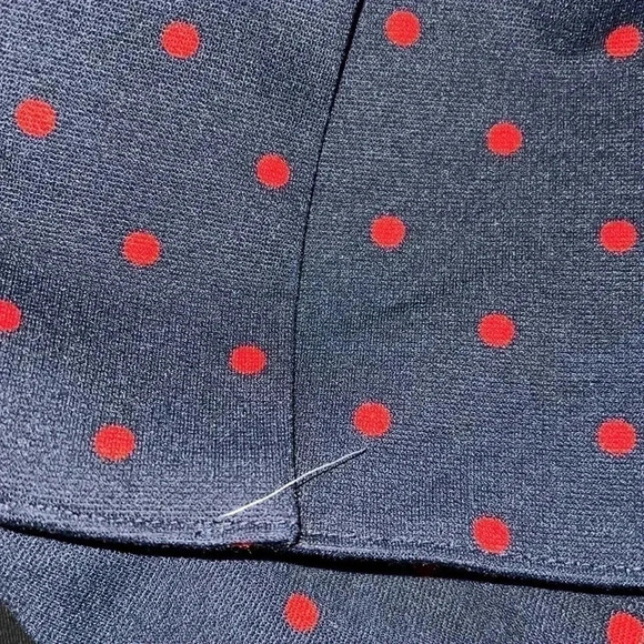 Talbots Navy Blue Blazer with Red Polka Dots NWOT Size 8P - Picture 11 of 14